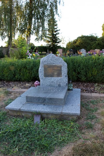 Hrob Bedřicha Šupčíka - v pozadí část hřbitova