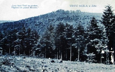 pohlednice vydaná ve prospěch sokolovny ve Zdicích (rok 1915)