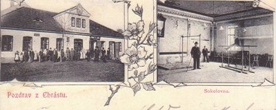 restaurace (sokolovna) v roce 1909