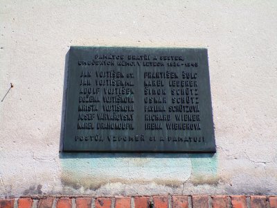 Pamětní deska obětí německé okupace
