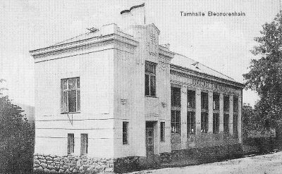 dostavěná Turnhalle v roce 1908 (zdroj:http://staralenora.euweb.cz/)