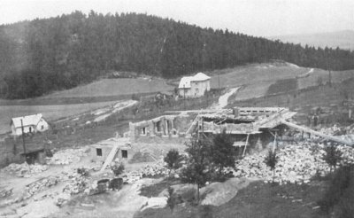 výstavba sokolovny, rok 1938; zdroj geocaching.com