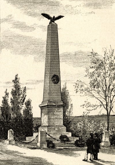 Podoba pomníku v 19. století, kreslil Goda Roubalík