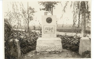 Tyršův pomníček v Dobříni, dnes neexistující
