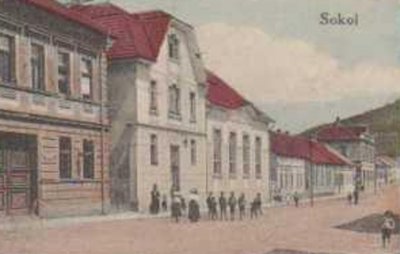 záběr ze staré kolorované pohlednice