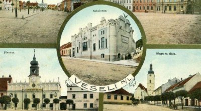 podoba sokolovny na staré pohlednici