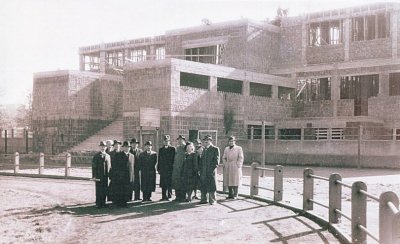 výstavba sokolovny; zdroj: archiv. T.J. Sokol České Budějovice
