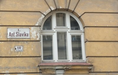 A. Slavíka, uliční znamení, foto: M. Tilšar